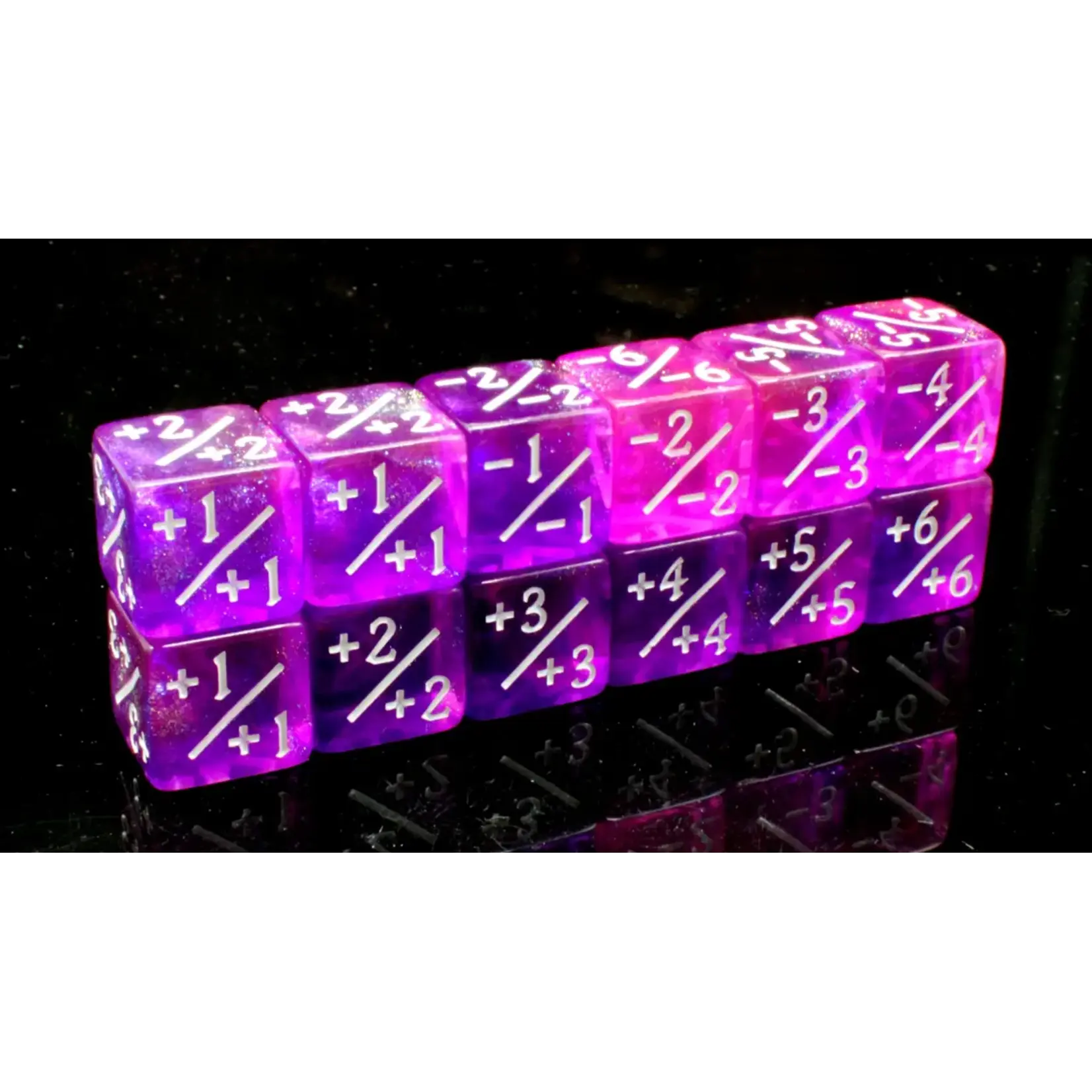 OLD SCHOOL DICE & ACCESSORIES GALAXY MAJESTIC COSMOS +/- COUNTER DICE 12CT SET
