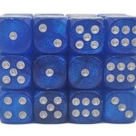 OLD SCHOOL DICE & ACCESSORIES GALAXY BLUE SHIMMER 12mm D6 36PC SET