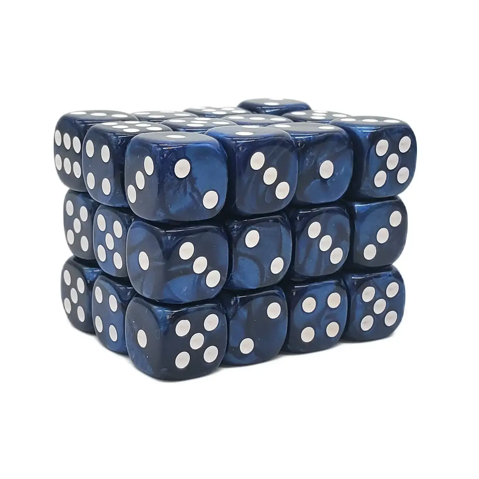 OLD SCHOOL DICE & ACCESSORIES PEARL DROP BLUE 12mm D6 36PC SET