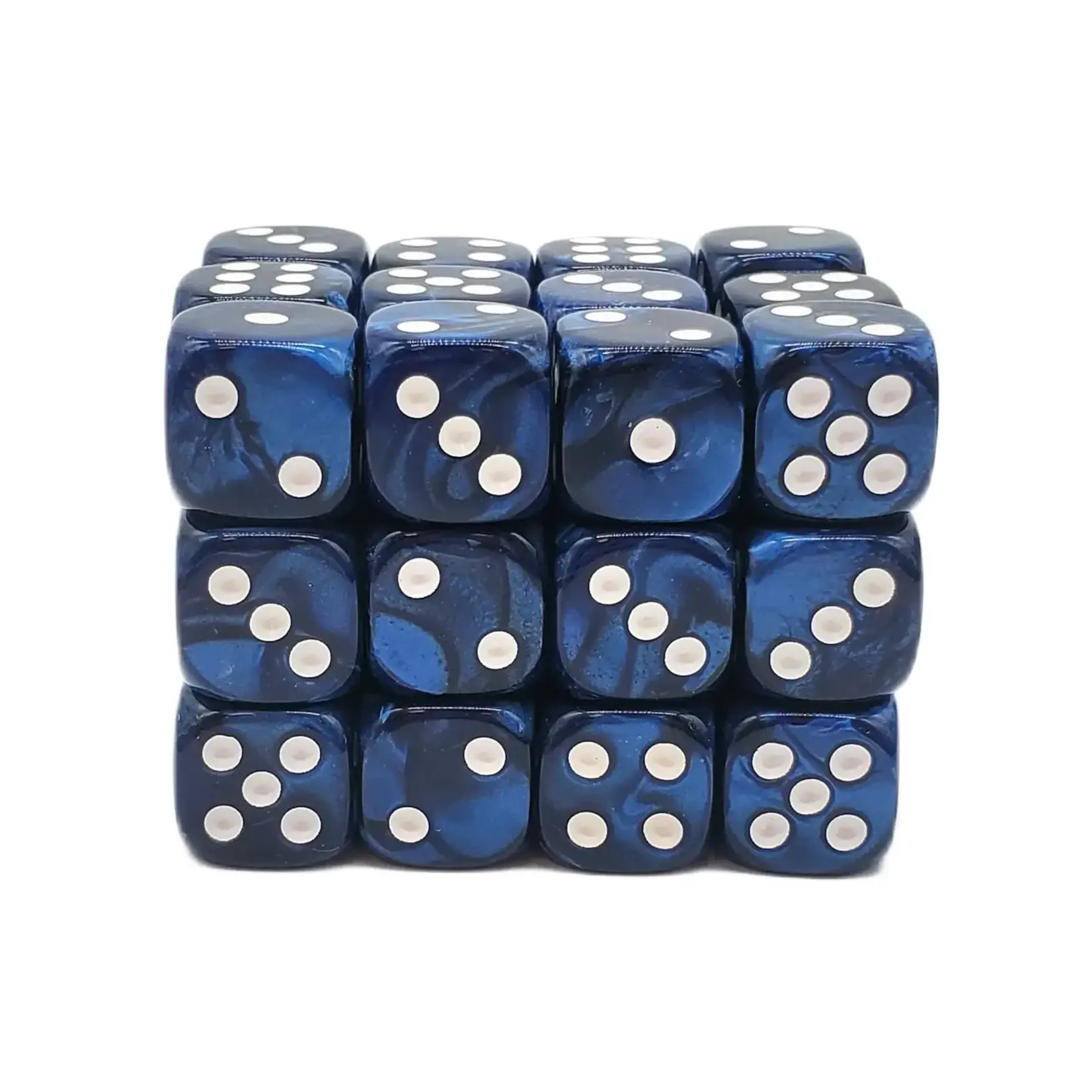 OLD SCHOOL DICE & ACCESSORIES PEARL DROP BLUE 12mm D6 36PC SET
