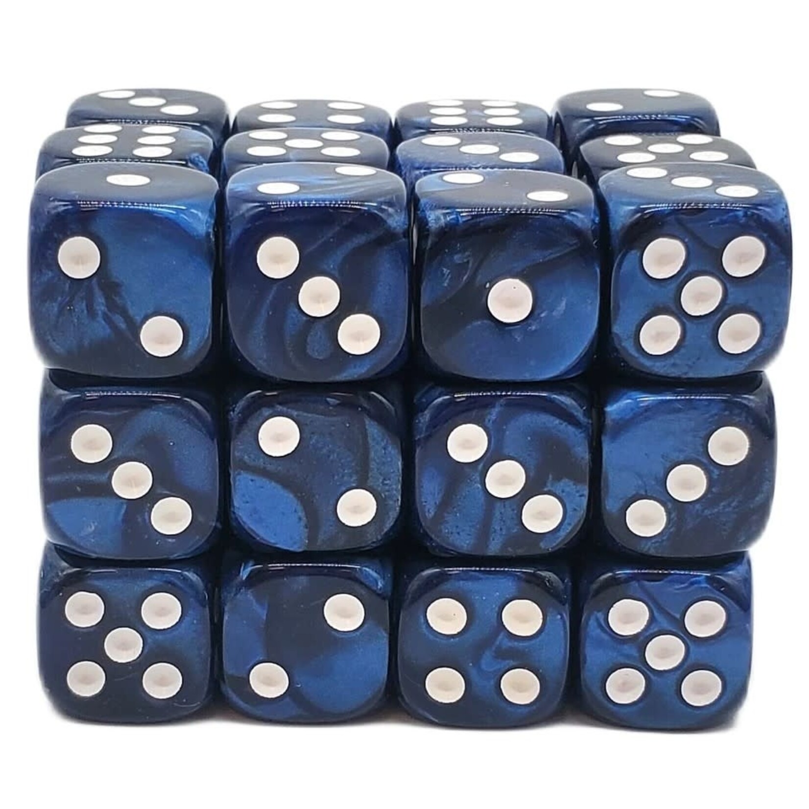 OLD SCHOOL DICE & ACCESSORIES PEARL DROP BLUE 12mm D6 36PC SET