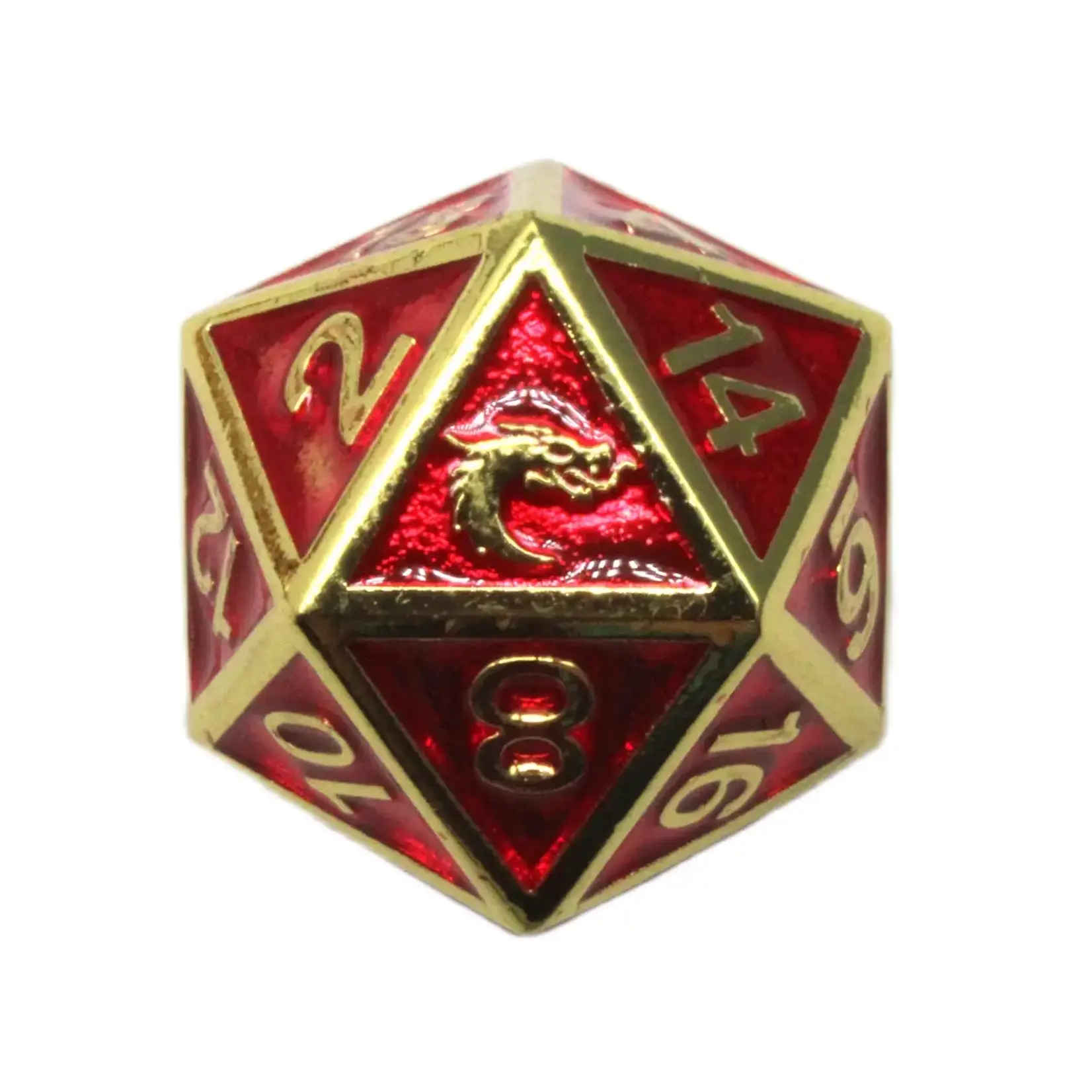 OLD SCHOOL DICE & ACCESSORIES ELVEN FORGED ELF RED w/ GOLD MTL 7PC SET