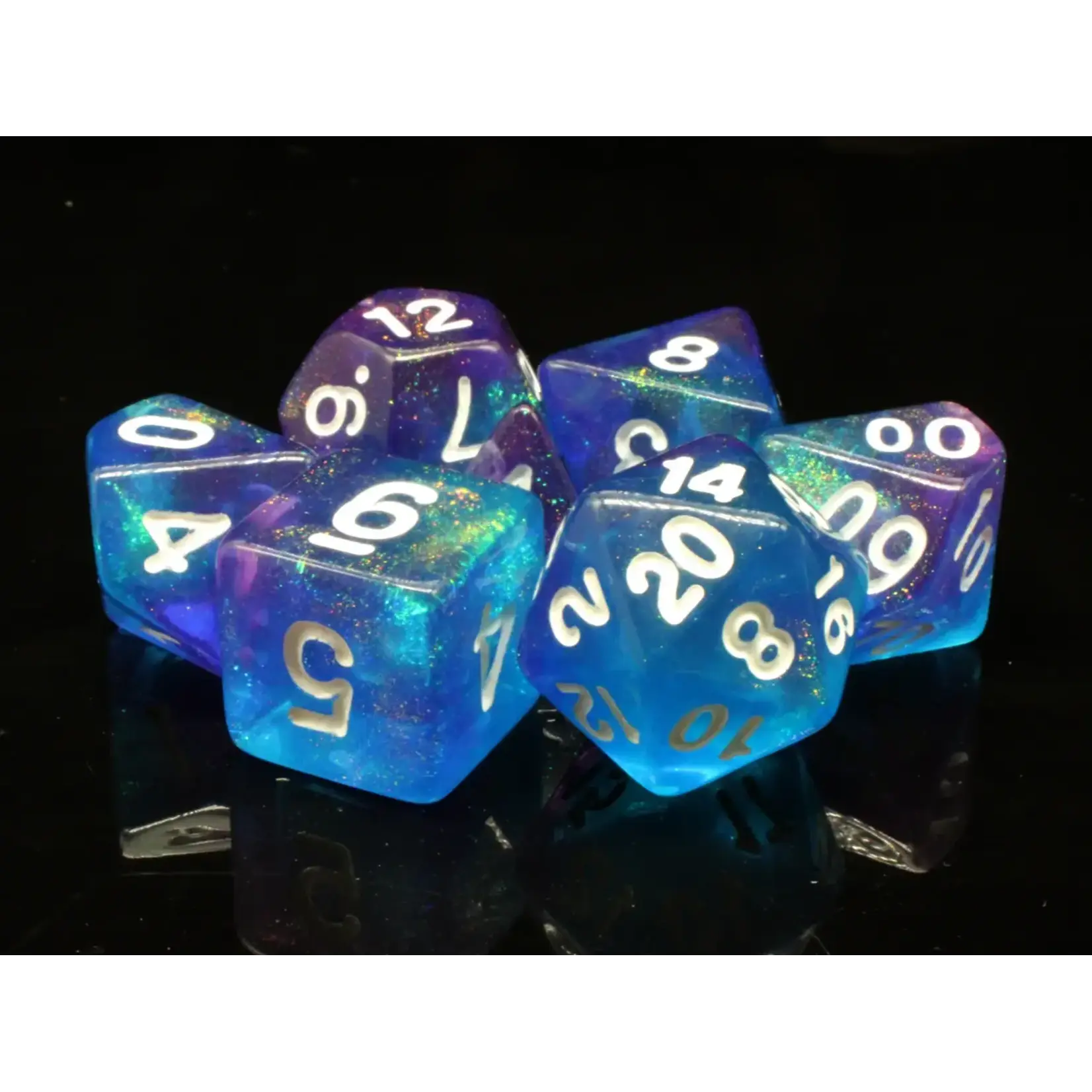 OLD SCHOOL DICE & ACCESSORIES GALAXY EVENT HORIZON 7PC SET