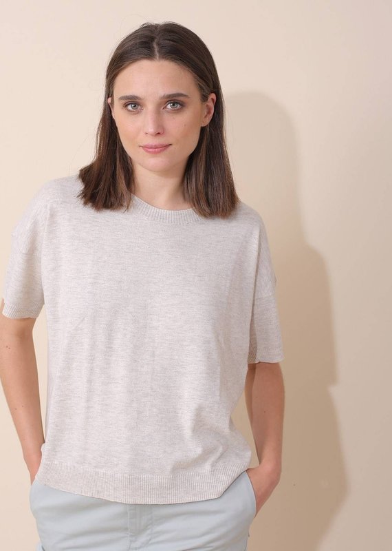 Indi and Cold Knit Short Sleeve Pullover