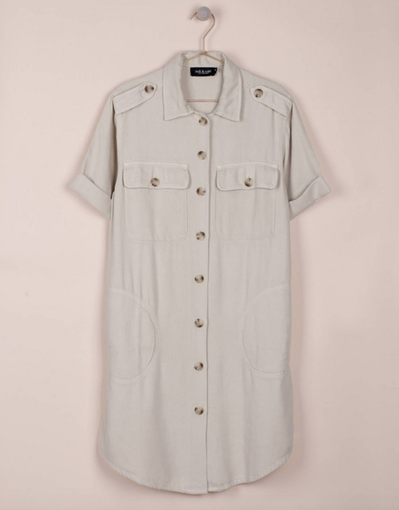 Indi and Cold Button Utility Dress