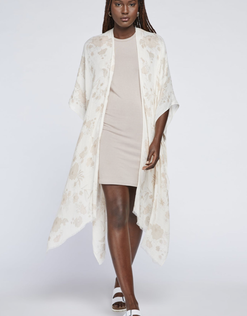 Gentle Fawn Mosaic Kimono Cover-Up