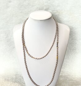 Studio III.XX 4mm Glass Pearl Long Necklace