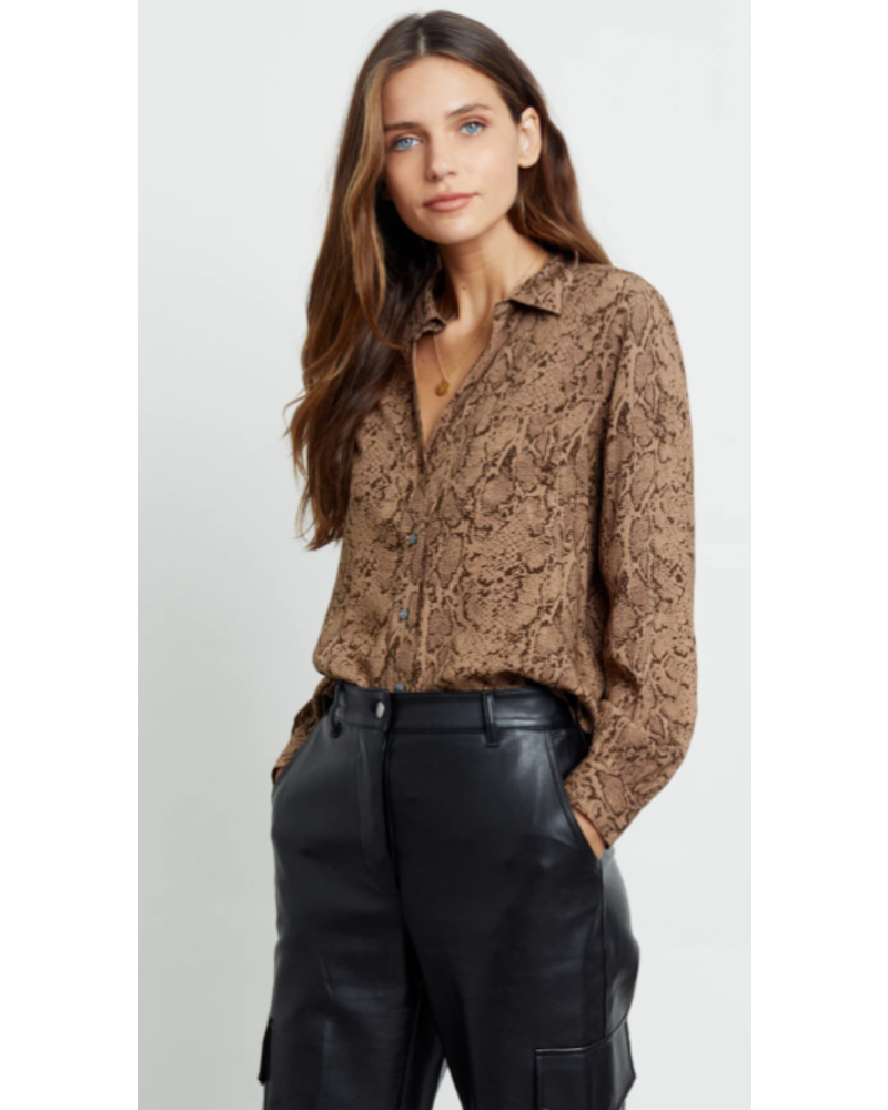 Rails Noemi Snakeskin Blouse - Pink 