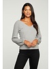 Heather Grey Double V Pullover