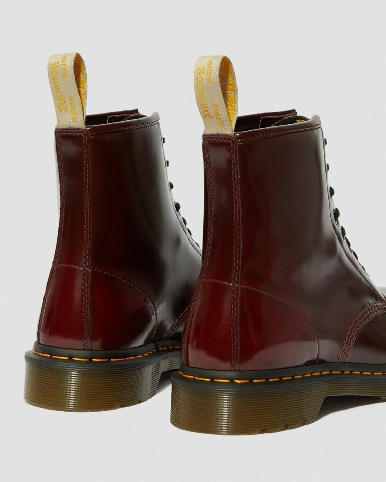red vegan boots