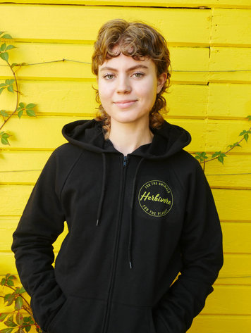Herbivore Logo Unisex Organic Fleece Zip Up Hoodie