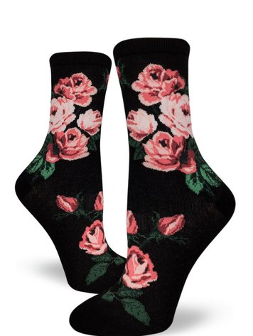 Romantic Rose Women's Crew Sock from Mod Socks
