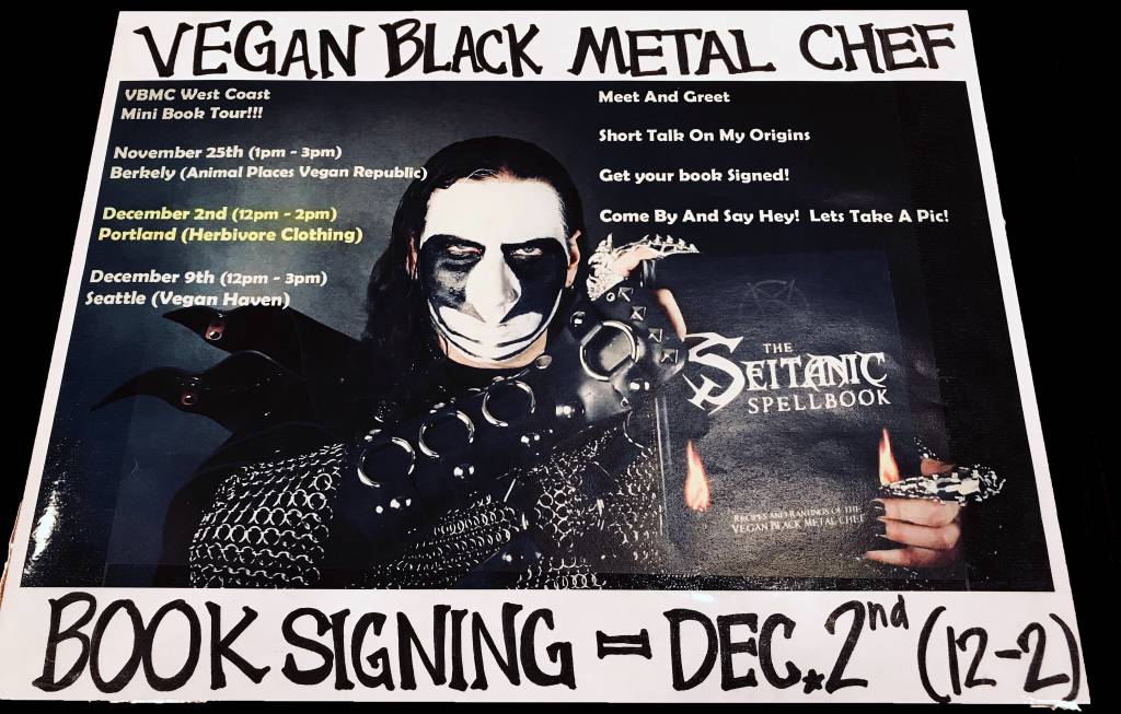 The Seitanic Spellbook * Vegan Black Metal Chef EVENT