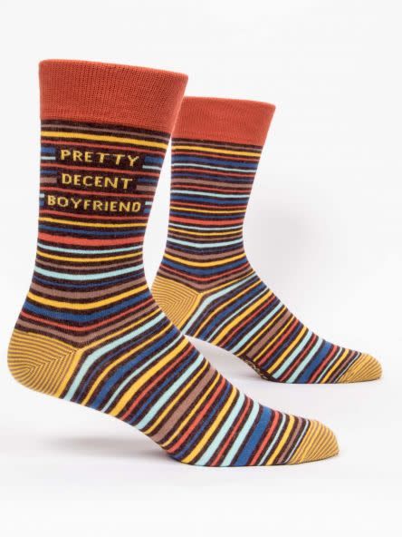 Blue Q Mens Sock Pretty Decent Boyfriend