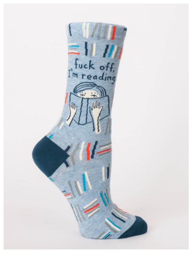 Blue Q Womens Sock F Off I'm Reading