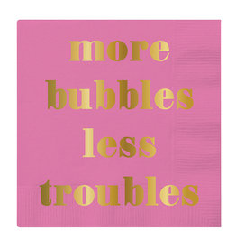 Slant More Bubbles Less Troubles Napkins 20 CT