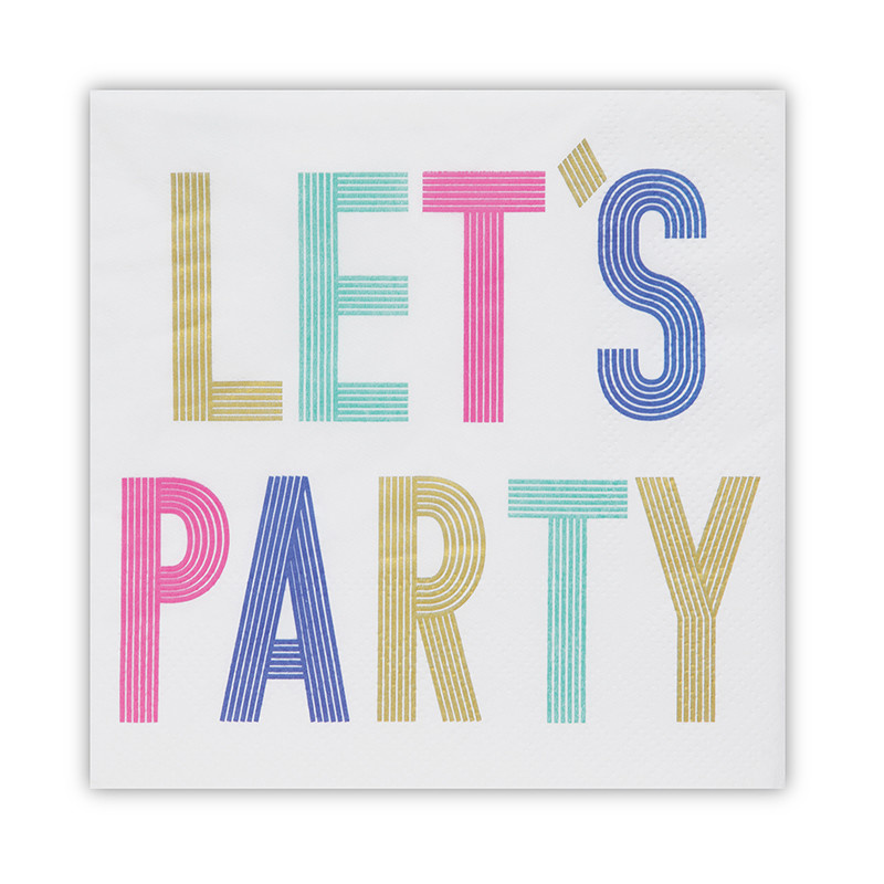 Slant Let's Party Napkins 20 CT