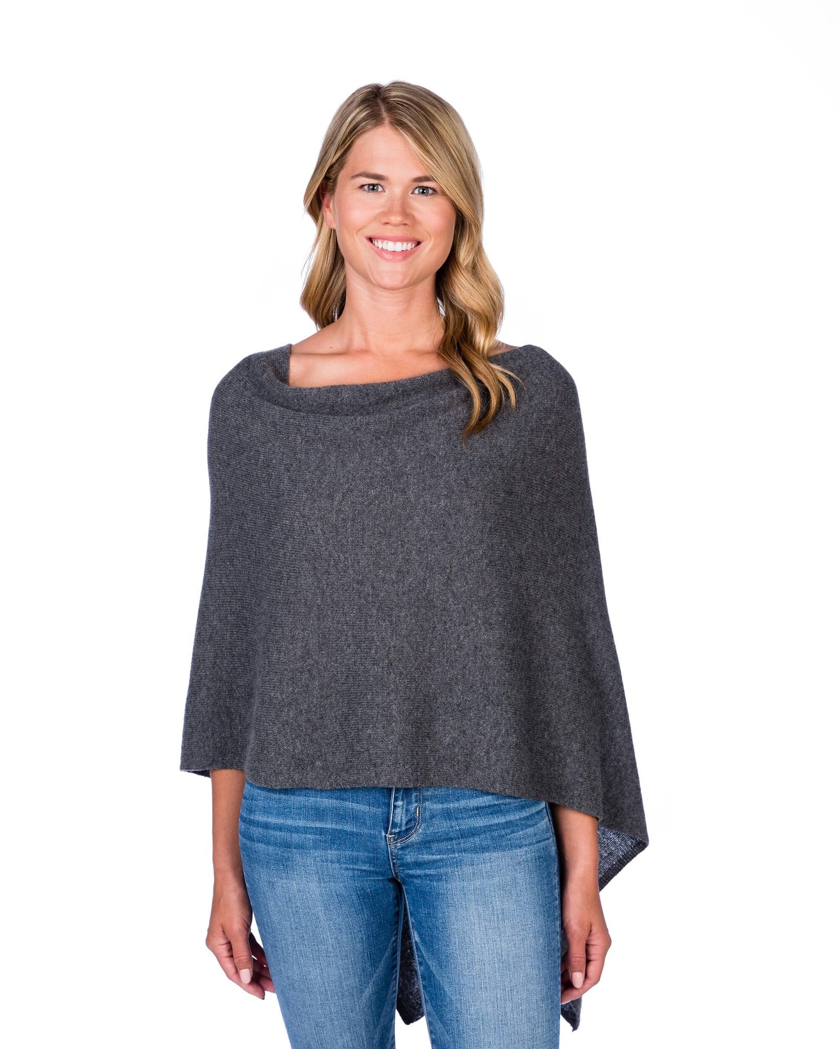 Claudia Nichole Cashmere Topper Graphite