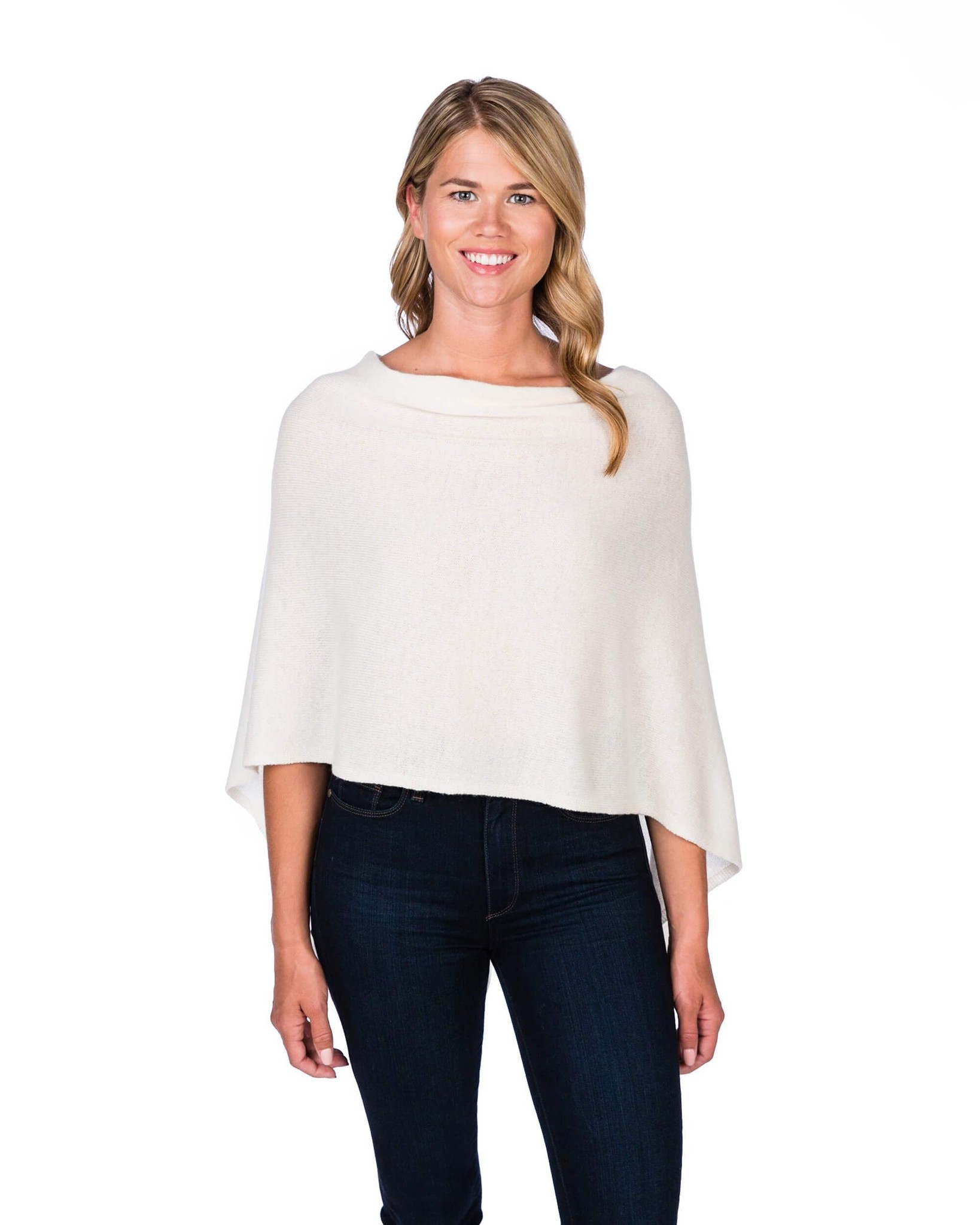 Claudia Nichole Cashmere Topper White