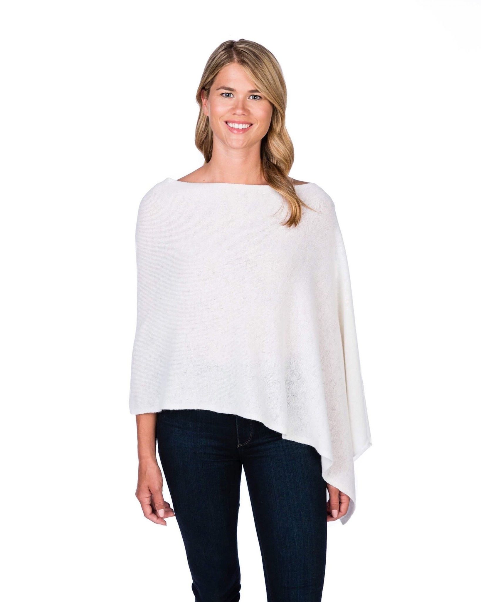 Claudia Nichole Cashmere Topper White