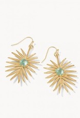 Spartina Palm Earrings Aqua