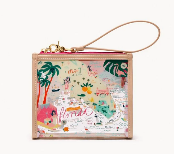 Spartina Florida Clear Beach Wristlet