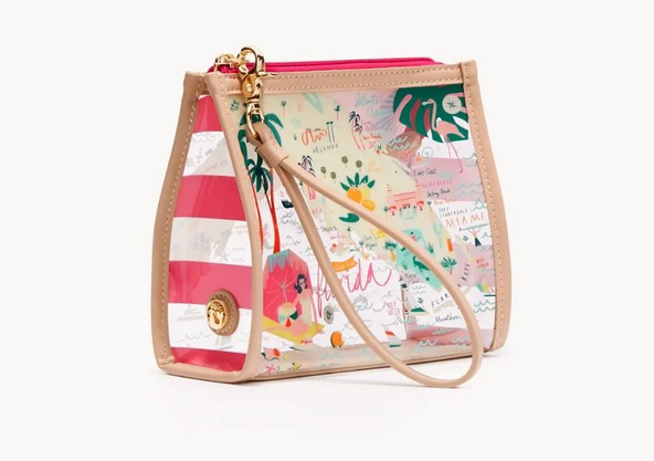Spartina Florida Clear Beach Wristlet