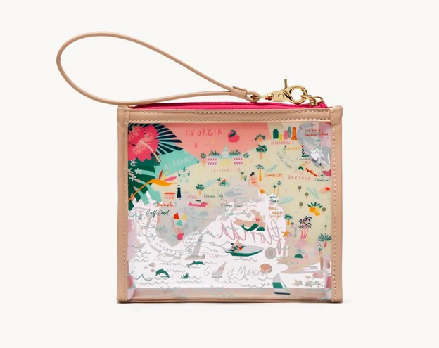 Spartina Florida Clear Beach Wristlet