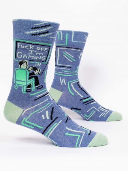 Blue Q F*ck Off, I'm Gaming M-Crew Socks