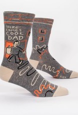 Blue Q Mens Sock Here Comes Cool Dad