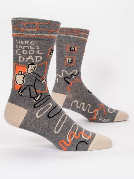 Blue Q Mens Sock Here Comes Cool Dad