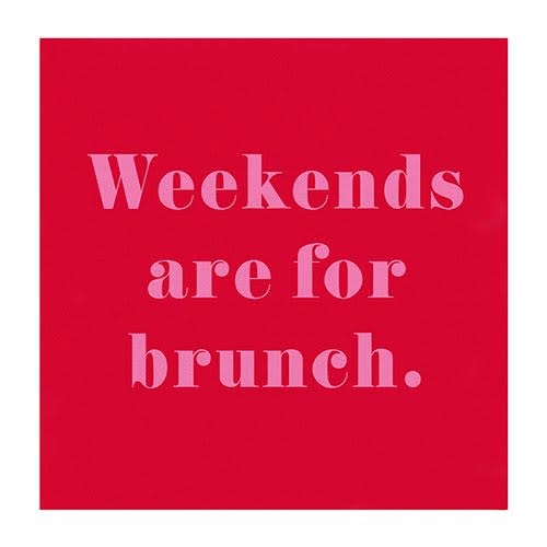 Slant Weekends Are For Brunch Napkins 20 CT