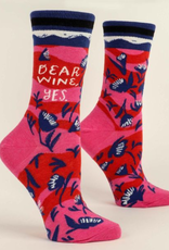 Blue Q Dear Wine, Yes Womens Socks