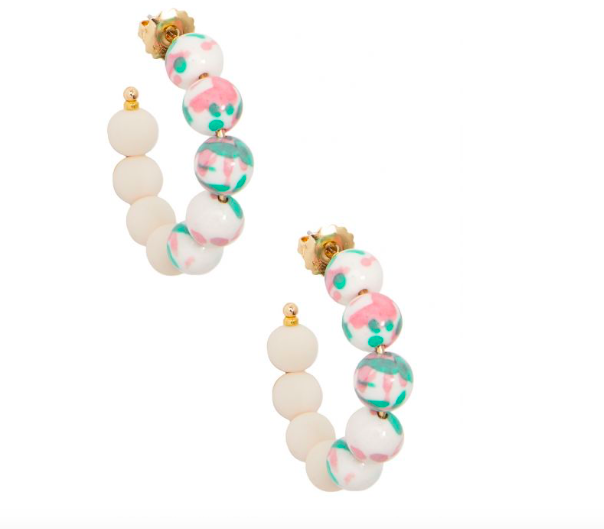 Jewelry Small Mixed Beads Hoop Earring