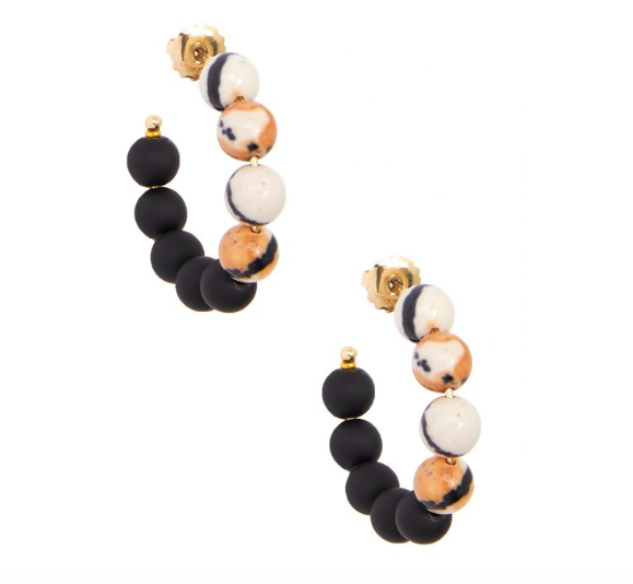 Jewelry Small Mixed Beads Hoop Earring