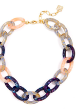 Jewelry Multicolor Link Collar Necklace