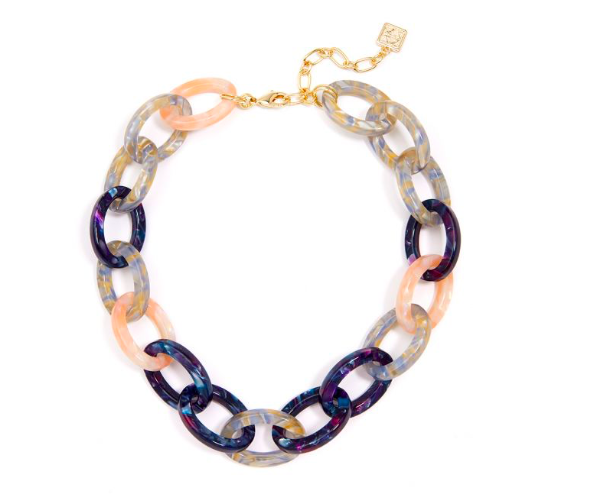 Jewelry Multicolor Link Collar Necklace