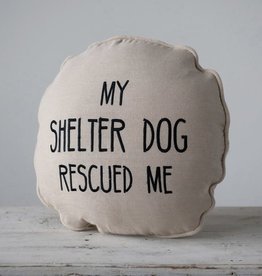 Dog Rescue Round Pillow