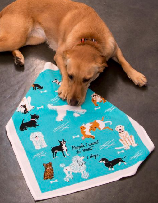 Blue Q People I Want To Meet: Dogs Dish Towel
