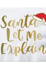 Slant Santa Let Me Explain Napkins 20 CT