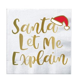 Slant Santa Let Me Explain Napkins 20 CT