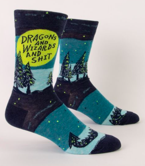 Blue Q Dragons & Wizards Men's Socks