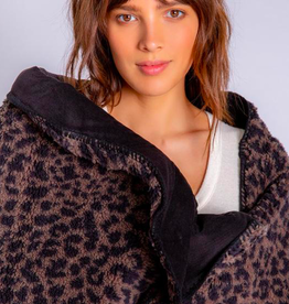 PJ Salvage Cozy Leopard Blanket