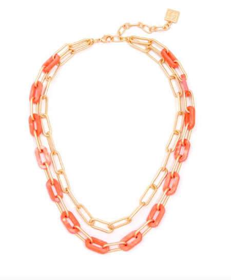 Zenzii Marbled Resin Layered Necklace