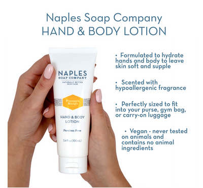Naples Soap Co. Pineapple Mango Hand & Body Lotion 3.4 oz