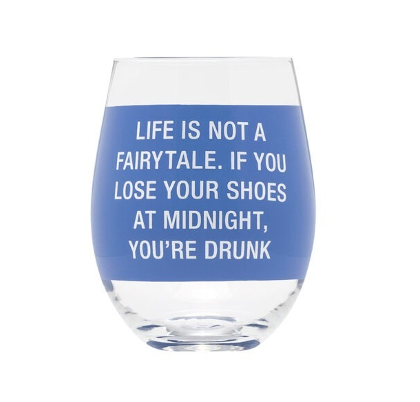 About Face Fairytale Wine Glass