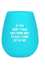 About Face Sit By Me Silicone Wine Cup 12.5oz