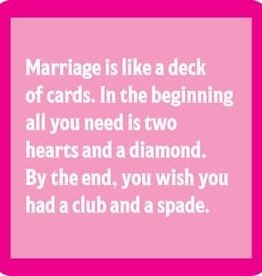 Drinks On Me Marriage Deck of Cards Coaster