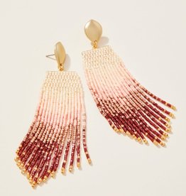 Spartina Boho Pink Beaded Earrings