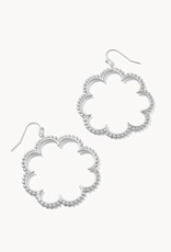 Spartina Dotted Daisy Earrings Silver